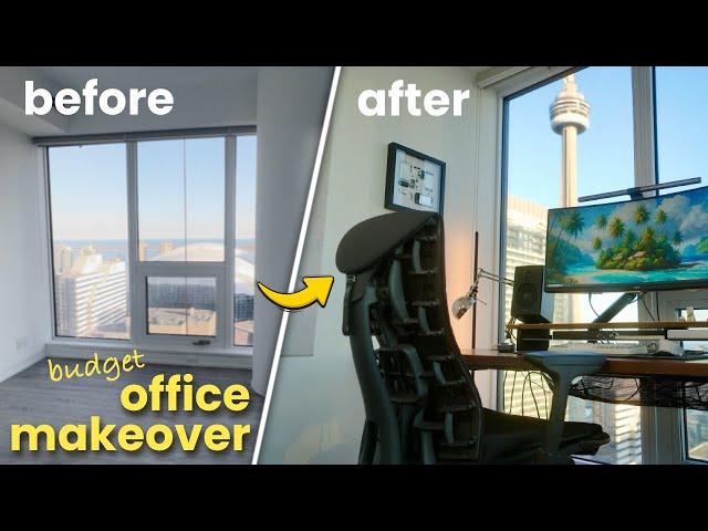 Building My Dream Condo Office/Studio - 2024 Desk Setup Makeover!