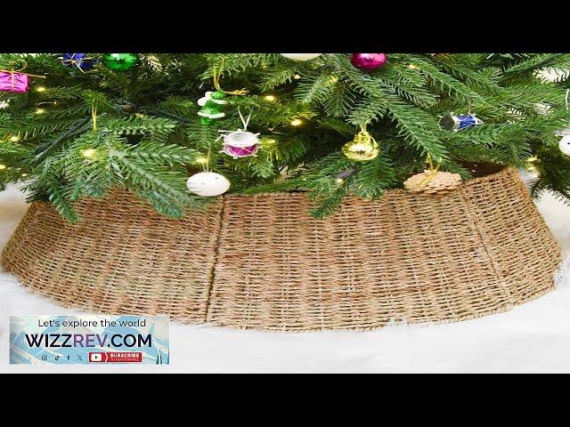 Rocinha Rattan Christmas Tree Collar Basket Rustic Handcrafted Tree Ring Woven Review