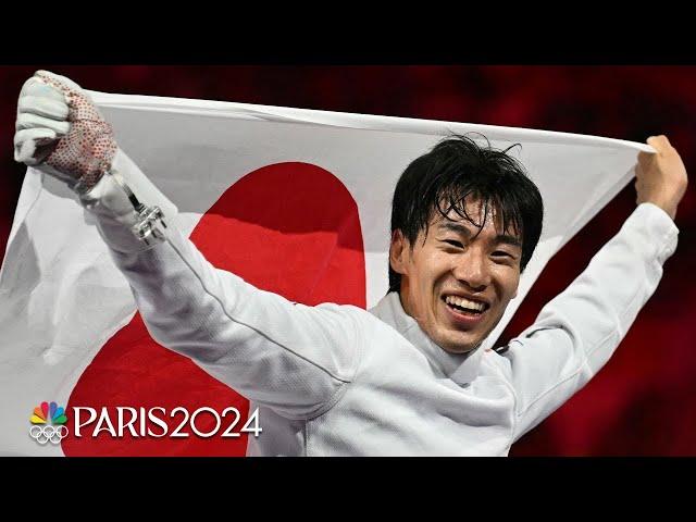 Japan's Koki Kano bests France's Yannick Borel for historic epee medal | Paris Olympics | NBC Sports