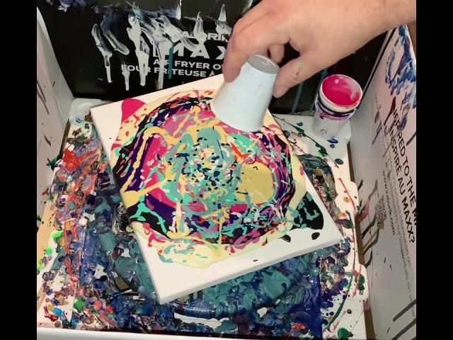 #48 “Life in Splatters” A messy paint experiment pour painting