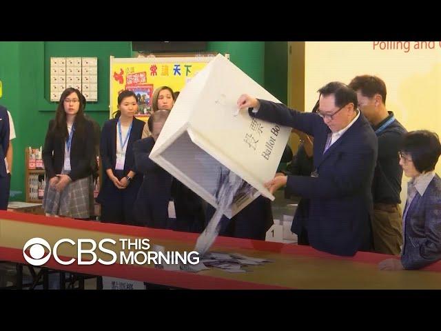 Hong Kong's pro-democracy movement sees landslide victory in local elections