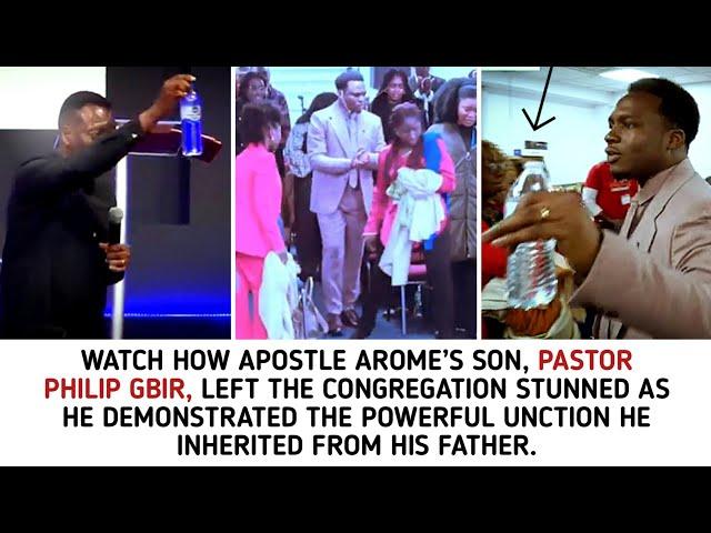 Watch How Arome's Son, Philip Gbir Left People Stunned As He Demonstrated This Unction He Inherited.