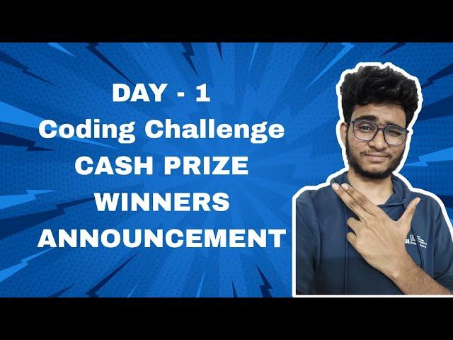 Day - 1 Coding challenge Cash Prize Announcement | Engineering Animuthyam