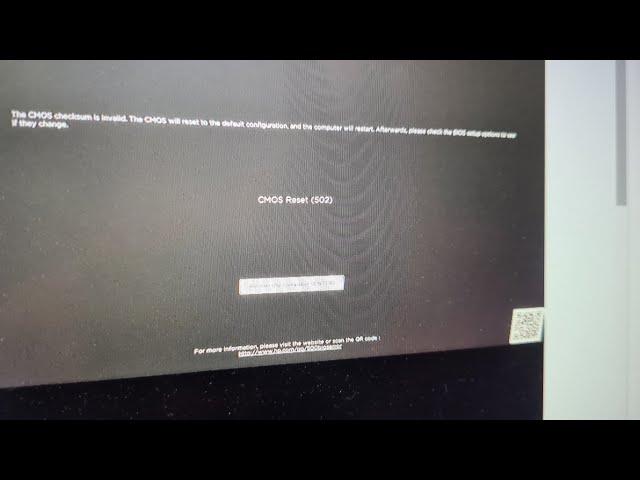 HP Omen 17-cb1176ng - The CMOS Checksum is invalid - CMOS Reset 502 - Reparatur Repair