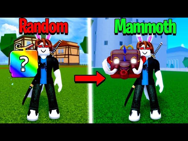 Trading From Random Fruit to Mammoth in One Video (Blox Fruits)