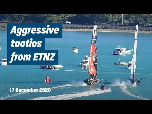 Emirates Team New Zealand aggressively overtake American Magic