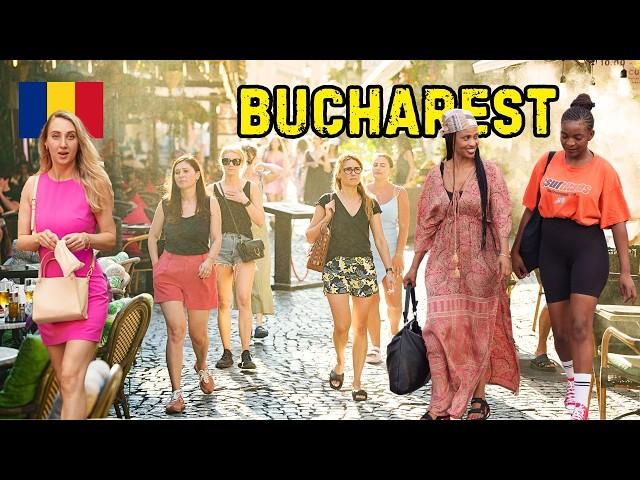 Bucharest Romania 2024 | Beautiful Girls Walking Tour on Old Town