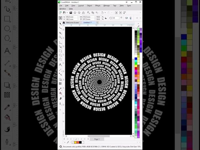Round Text Effect in CorelDraw  #learncoreldraw #graphicdesignsoftware #coreldraw #design