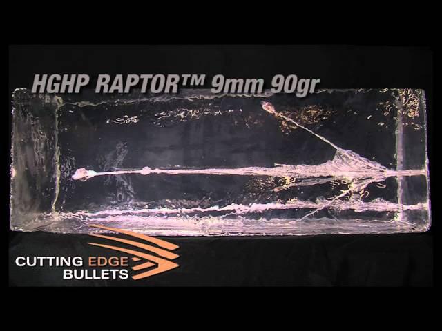 Handgun RAPTOR™ Ballistics Gel Block High Speed Video