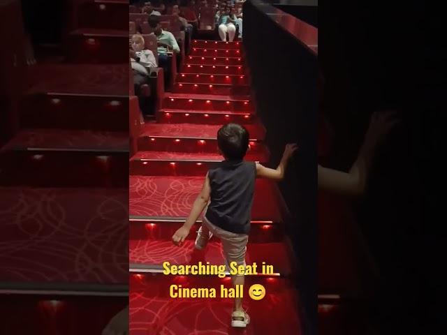 Kid find out seat in Theater.. #shortvideos #viral #theater #cinema #kids