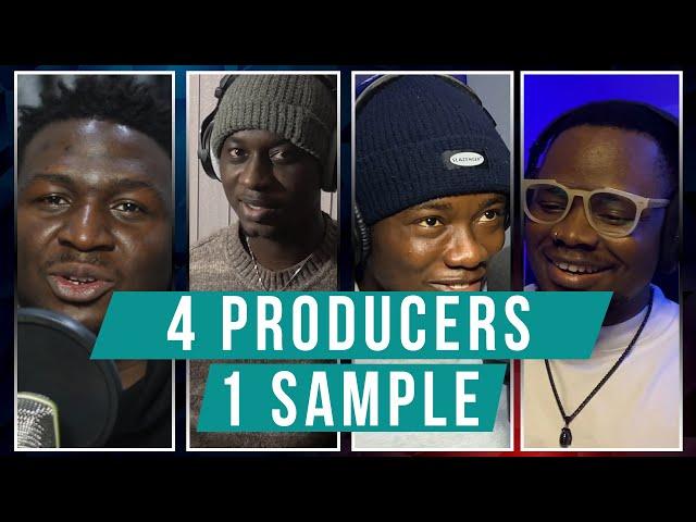 4 PRODUCERS 1 SAMPLE CHALLENGE W/ @JhazzyMusic , @Beniemacaulay and @Rvmen