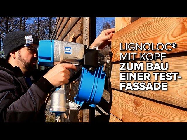 Building a (test) facade with LIGNOLOC® wooden nails with a head