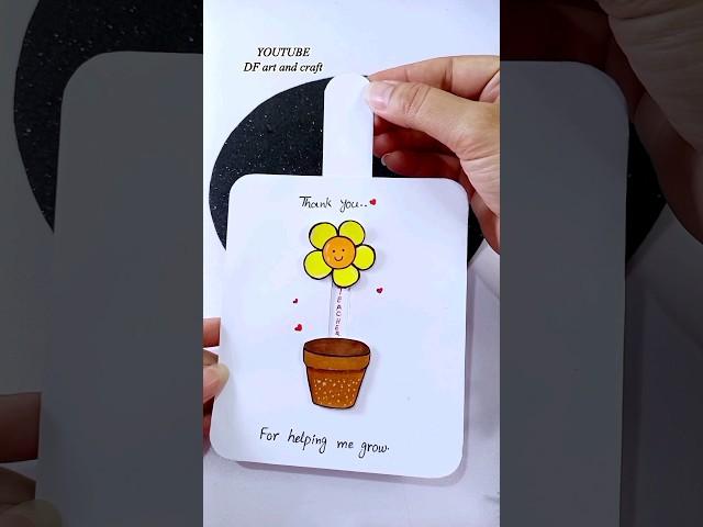 DIY Teacher's Day Card Idea #teachersday #teacher #teachersdaygift #teachersdaycard #crafts #diy