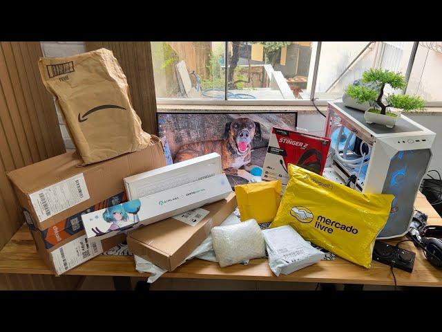 Mega Unboxing Compras para o Setup e Periféricos Chegou Muita Encomenda