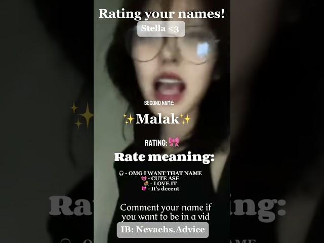 RATING YOUR NAMES | BG: @LumiAthena #stella #lumiathena #ratingnames #request