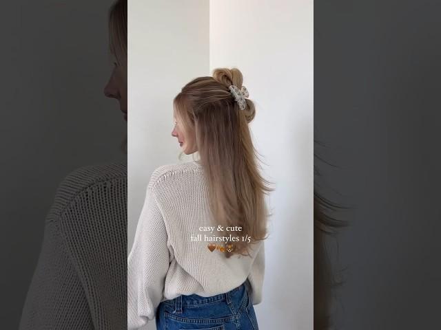 fall hairstyle that’s so easy & keeps your hair out of your face  #hairstyles #fallhair