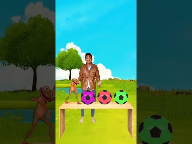 Colourful football to frog joker gorilla funny vfx magic #shortsfeed #trendingshorts