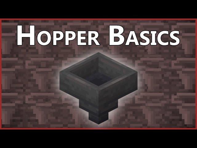 Minecraft Hoppers Basics!