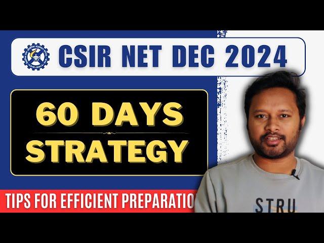 60 Days Strategy for CSIR NET Dec 2024 Exam | Preparation Strategy | All 'Bout Chemistry