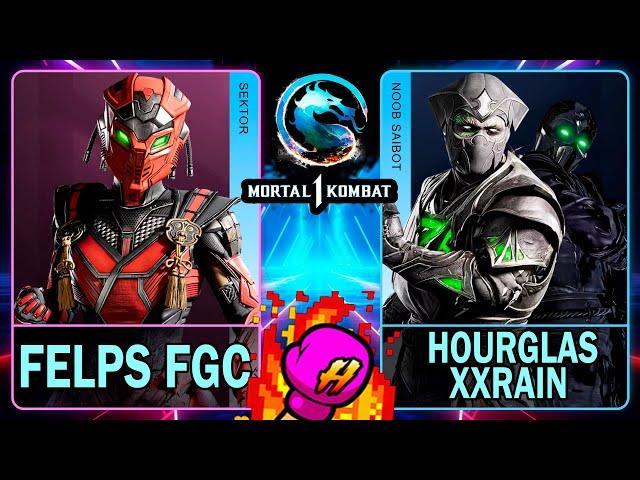 MK1 Felps FGC (SEKTOR) VS HourglasXXRain (NOOB SAIBOT)Mortal Kombat 14K 60ᶠᵖˢ