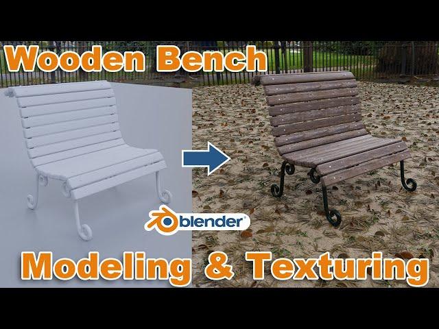 Blender Tutorial || Wooden Bench Modeling & Texturing || 2.90