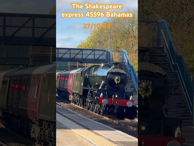 45596 Bahamas steam locomotive on the Shakespeare Express #steamtrain #train #trainspotting #railway