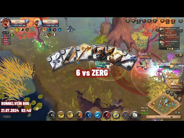 Albion Online EU | 6 vs Zerg | Clamp Comp