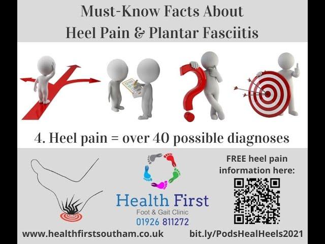 4th must know fact about heel pain & plantar fasciitis.