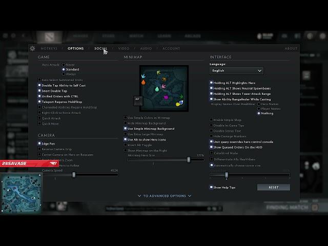 T1.23Savage shows his chat his Dota 2 settings