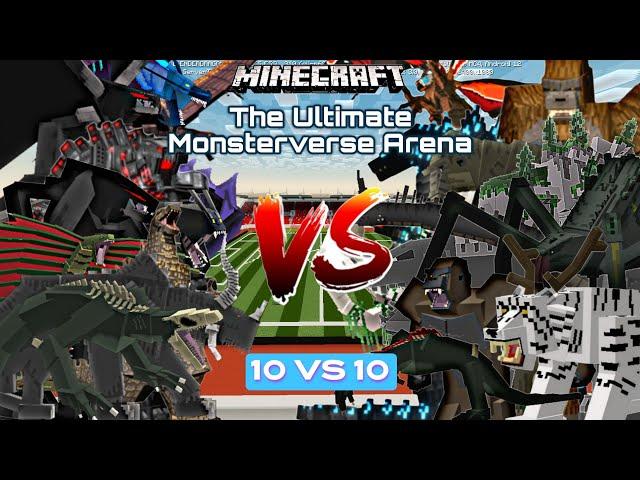 Monsterverse Addon 10 VS 10 in Minecraft PE Round 1 And 2 [ Monsterverse Addon]