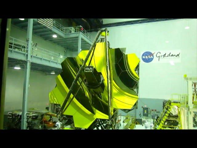 James Webb Space Telescope's Assembled Golden Mirror Is Sight To Behold | Video