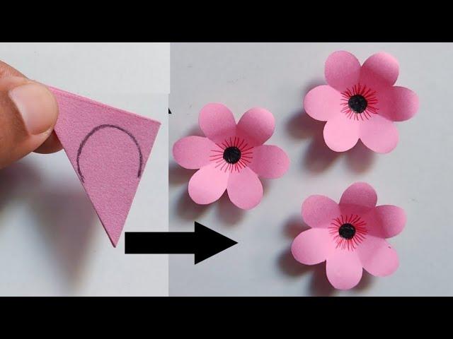 Easy Paper Flower Making | How to make easy paper flowers | Paper Flower Making Step By Step