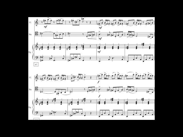 Adrienne Albert - Doppler Effect for Flute, Bassoon and Harp (1997/2019) [Score-Video]