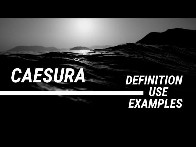 What is Caesura in poetry | Use of caesura | Literary devices