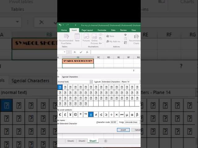 Symbol shortcut key | MS Excel | Shortcut key | #excel #excelformula @developersguides