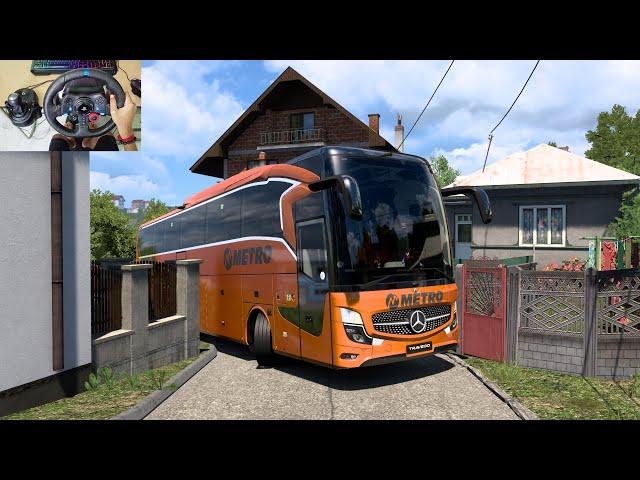 Realistic Bus Driving through Extreme Narrow Roads of Bosnia | #ets2 | Logitech G29 Setup