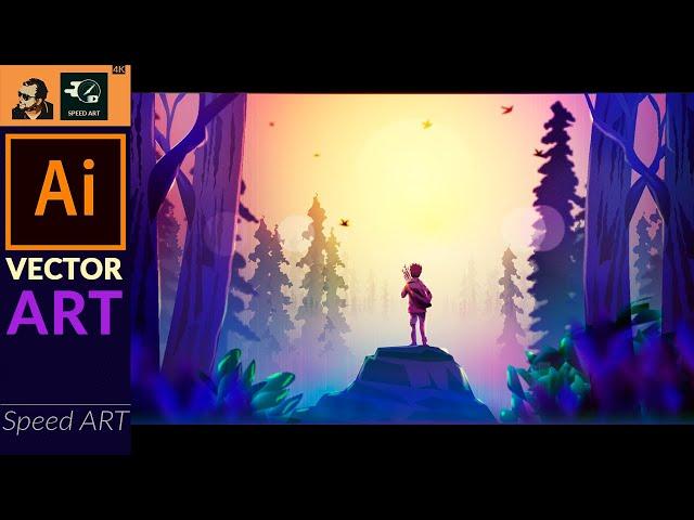 Fantasy Vector Artwork in Adobe Illustrator | Speed Art