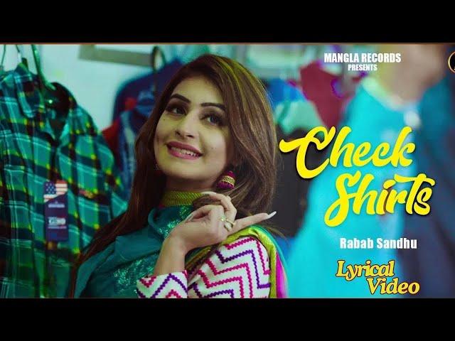 Check Shirts -Lyrical Video | Rabab Sandhu | Latest Punjabi Songs 2024 | Mehak Rose | Mangla Records