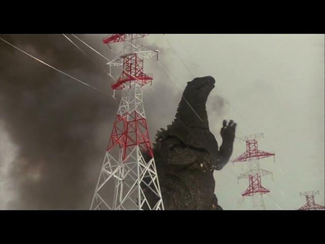 Godzilla Destroying Electrical Tower