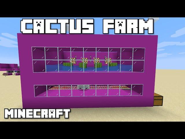 Minecraft 1.15. Simple CACTUS FARM Tutorial.