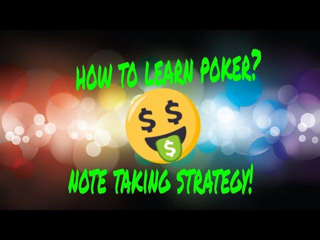 #poker #expresso How to Learn Poker fast: Note Taking. Spin and Go