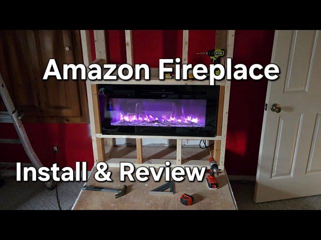 Fireplace Feature Wall Pt 2 Electric Fireplace Install & Review DIY