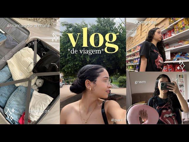 VLOG de viagem | arrumando a mala roupas e produtos compras, grwm ️