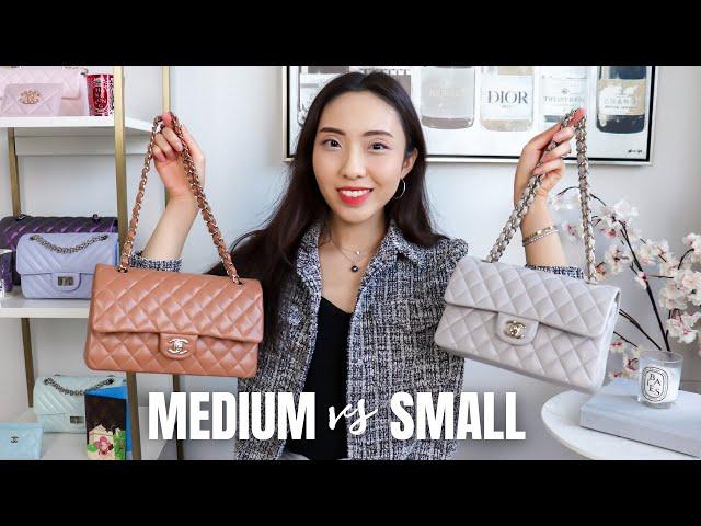 CHANEL SMALL VS MEDIUM CLASSIC FLAP - Is It Worth It? | What Fits & Mod Shots