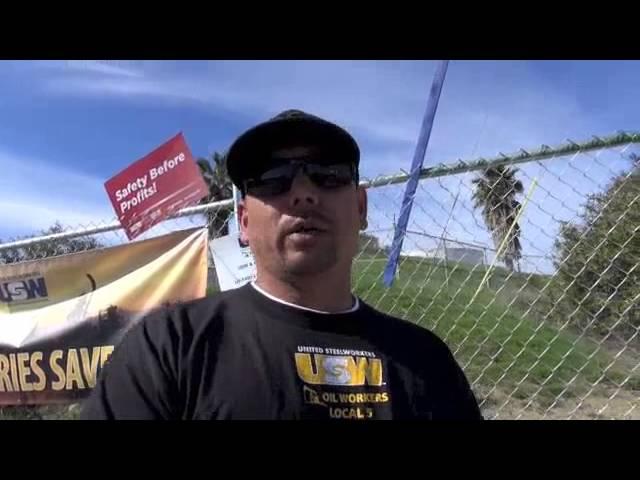 USW Striking Oil Workers And Supporters Speakout For Health And Safety At Tesoro Refinery