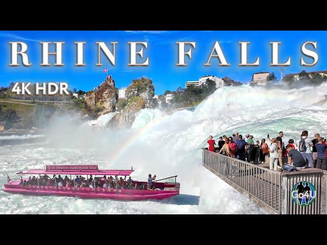 Switzerland RHINE FALLS  EUROPE`S LARGEST waterfall ! Amazing spectacle Schaffhausen 4K 60fps HDR