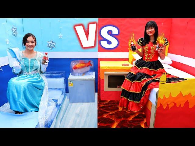 การท้าทายระหว่าง ความร้อน vs ความเย็น เพื่อนรูมเมทสุดขั้ว Hot vs Cold Challenge