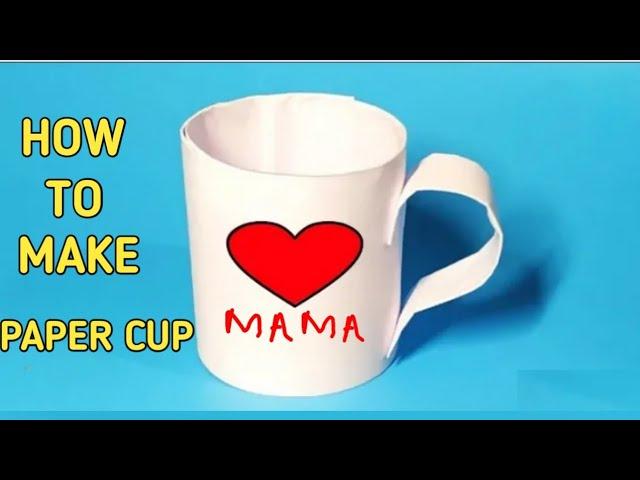 How to make a volumetric mug from Paper|DIY gift|make easy paper cup