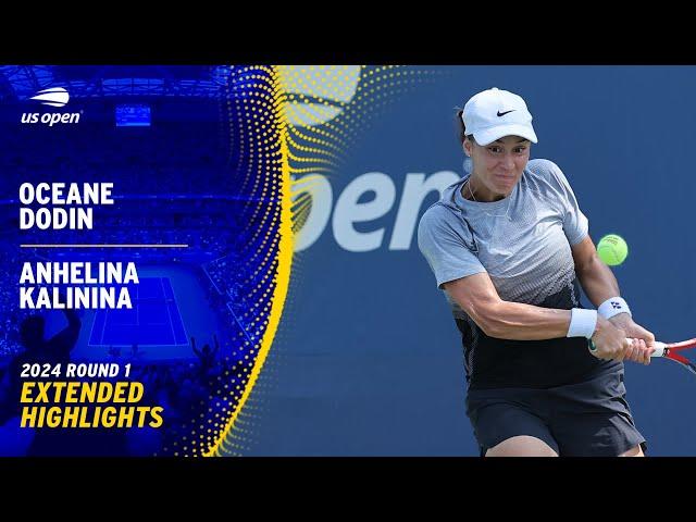 Oceane Dodin vs. Anhelina Kalinina Extended Highlights | 2024 US Open Round 1