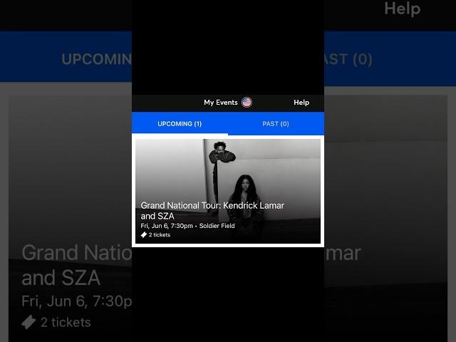 These Kendrick tickets were meant for me! 